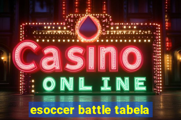 esoccer battle tabela